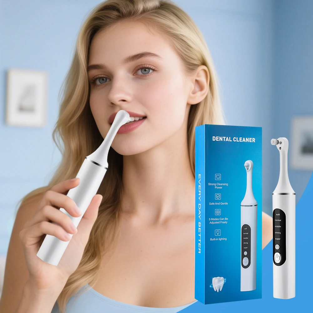 Teeth Whitening Kit - Elektryczny polerka do zębów, wybielacz, czyścik